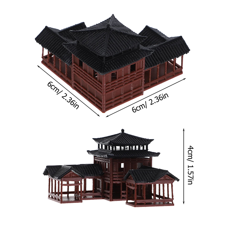 Bonsai Garden Chinese Garden - Ancient Building Model Miniature Japanese Pavilion