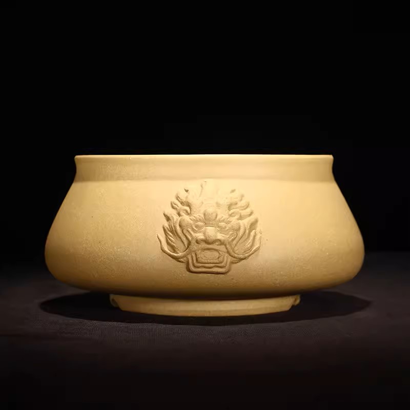 Bonsai Garden For Desk - Round Circle Lion Head Bonsai Pot,Vase,