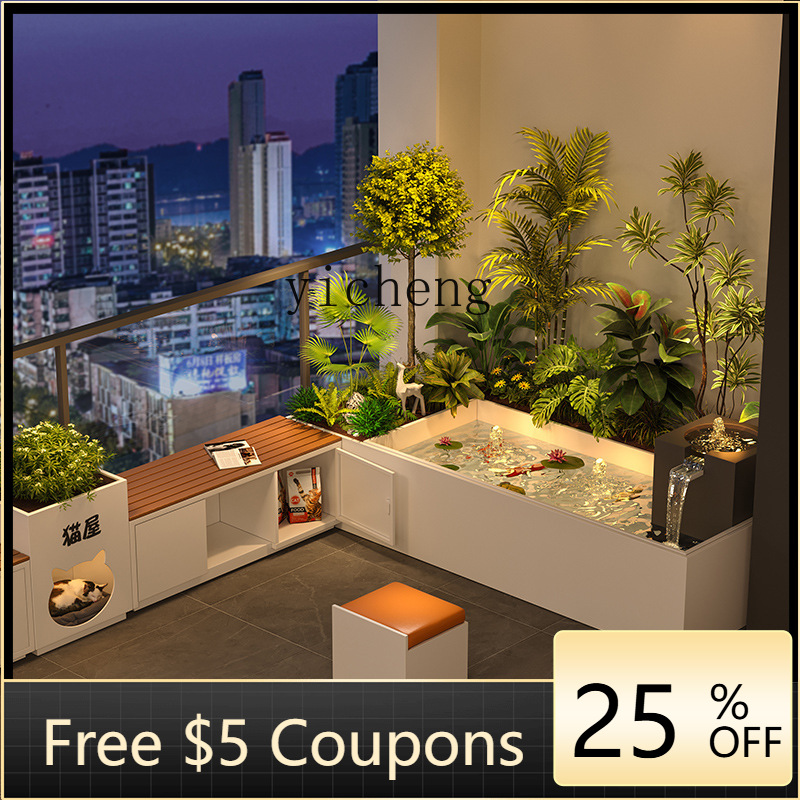Garden Balcony Flower Box Sitt - Bonsai Garden Chinese Garden review and price