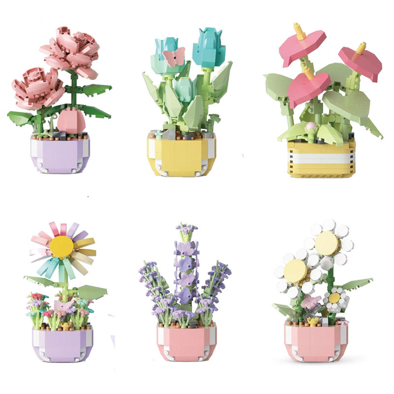Mini Potted Flowers Building B - Bonsai Garden Lego Set review and price