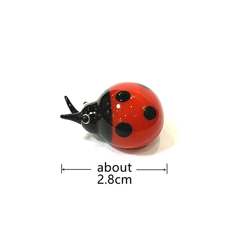 Colorful Mini Glass Ladybug Fi - Bonsai Garden Chinese Garden review and price