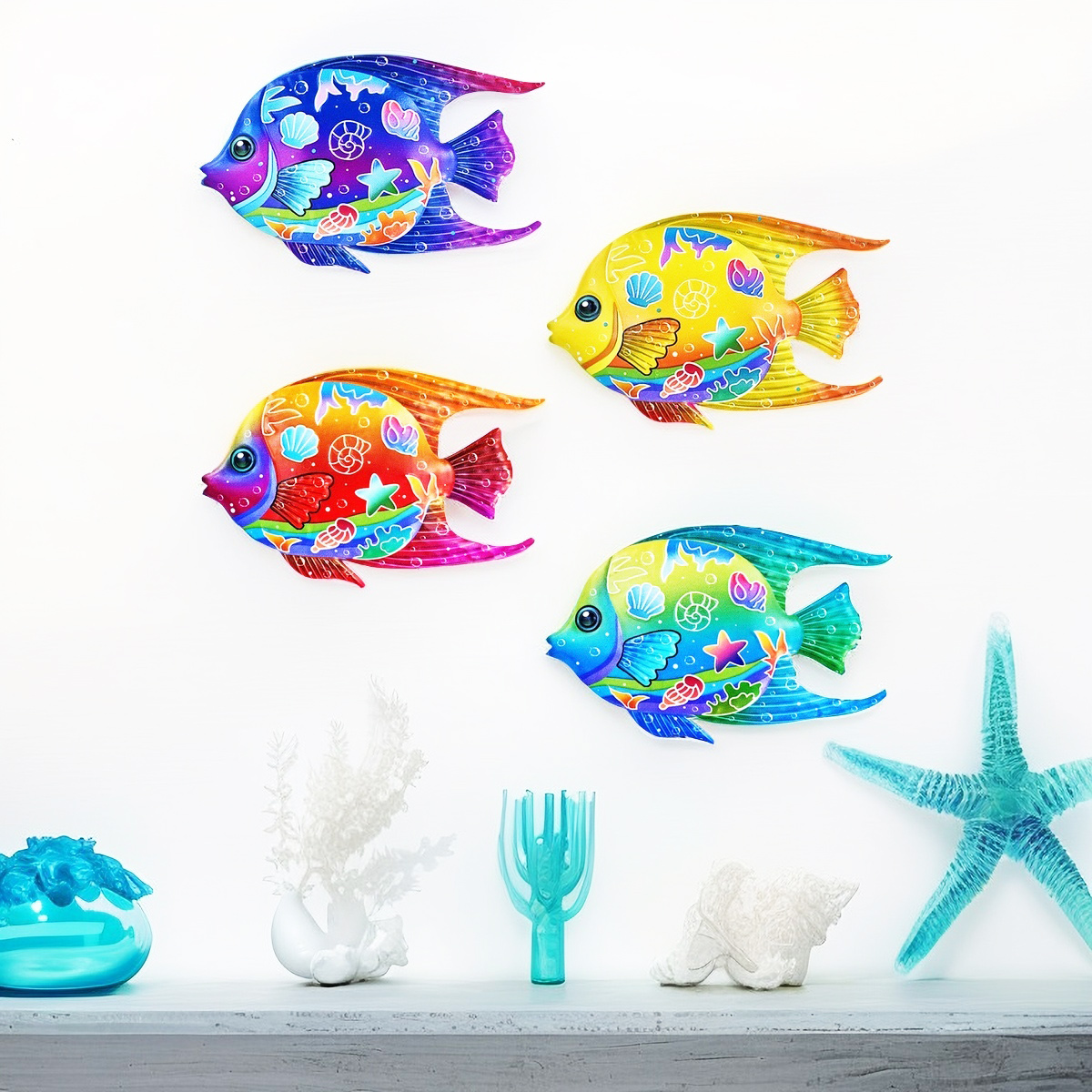 Eye-catching Metal Ocean Fish  - Bonsai Garden Ornaments review and price