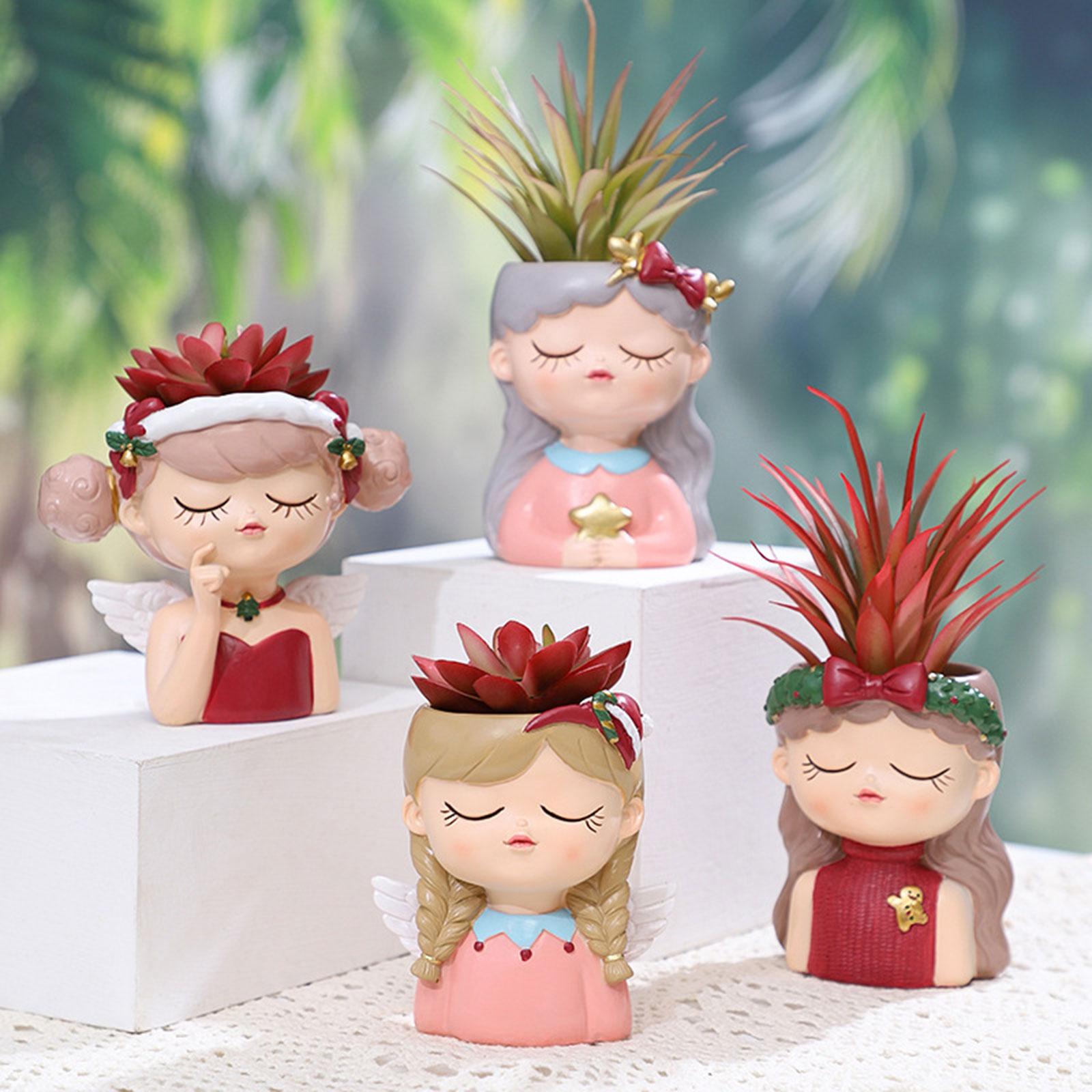 Plant Pot Elf Girl Flower Pot  - Bonsai Garden For Desk review and price