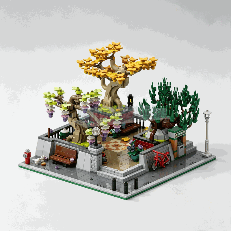 1309PCS Corner Park Bonsai Tre - Bonsai Garden Lego Set review and price