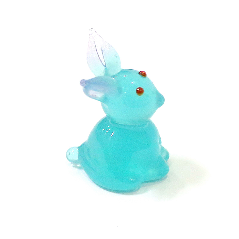 2pcs Mini Glass Bunny Figurine - Bonsai Garden Chinese Garden review and price