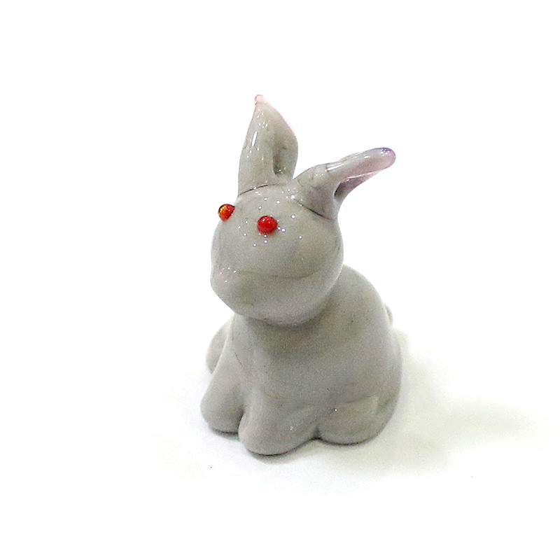 2pcs Mini Glass Bunny Figurine - Bonsai Garden Chinese Garden review and price