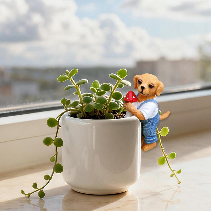 Cute Hanging Dog Figurine Flow - Bonsai Garden Ornaments review and price