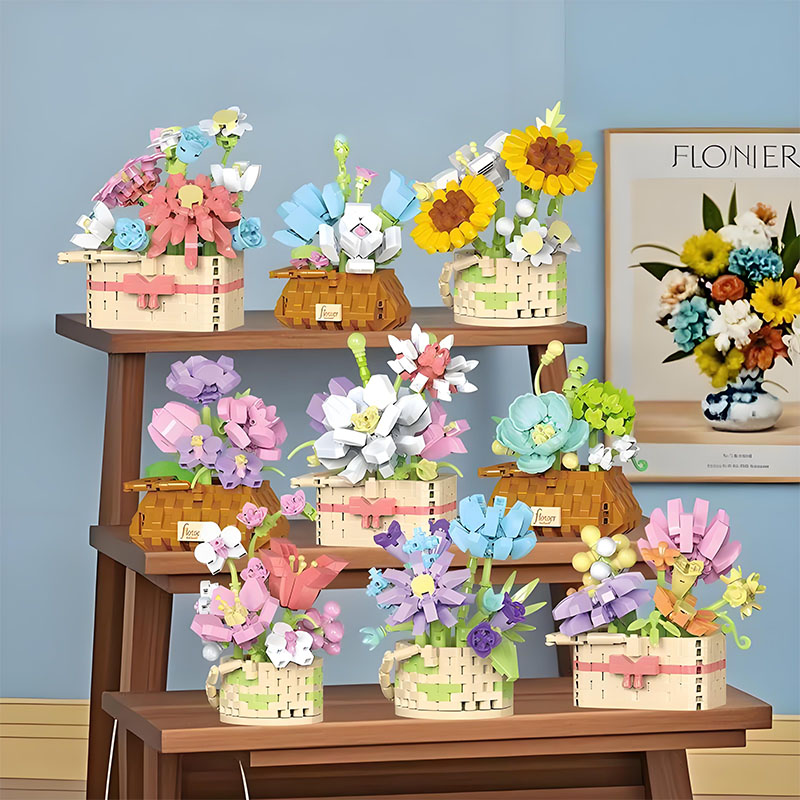 DIY Potted Rose Sunflower Plan - Bonsai Garden Lego Set review and price