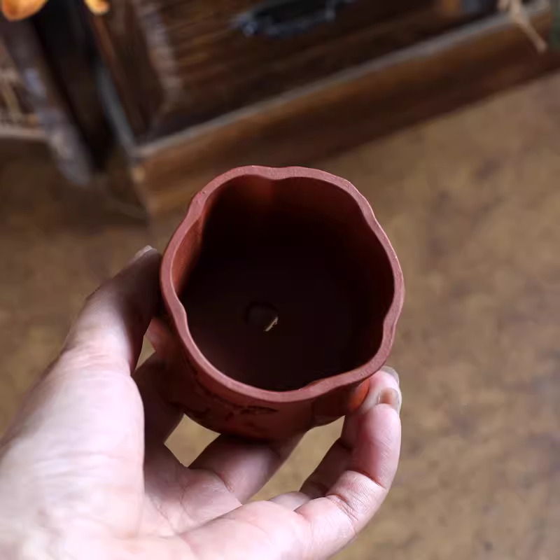 Purple Sand Bonsai Pot,Carved  - Bonsai Garden Chinese Garden review and price