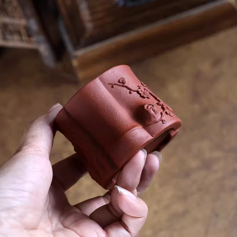 Purple Sand Bonsai Pot,Carved  - Bonsai Garden Chinese Garden review and price